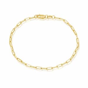 Babygold 14K Diamond Cut Oval Link Bracelet